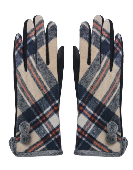 Grid Pattern Cotton Glove