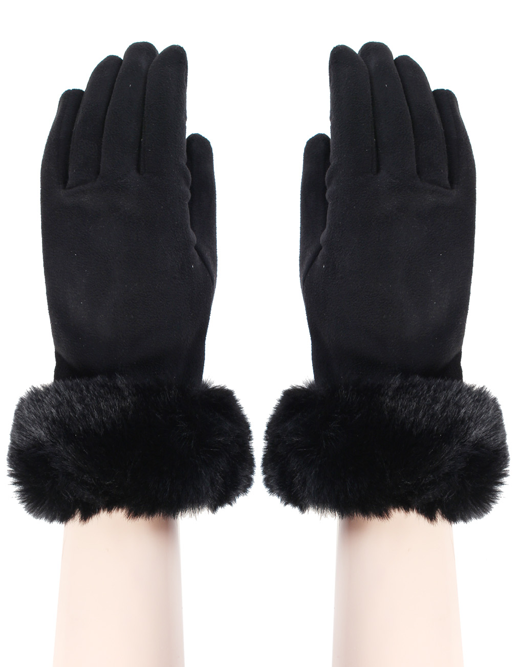 gloves fur trim