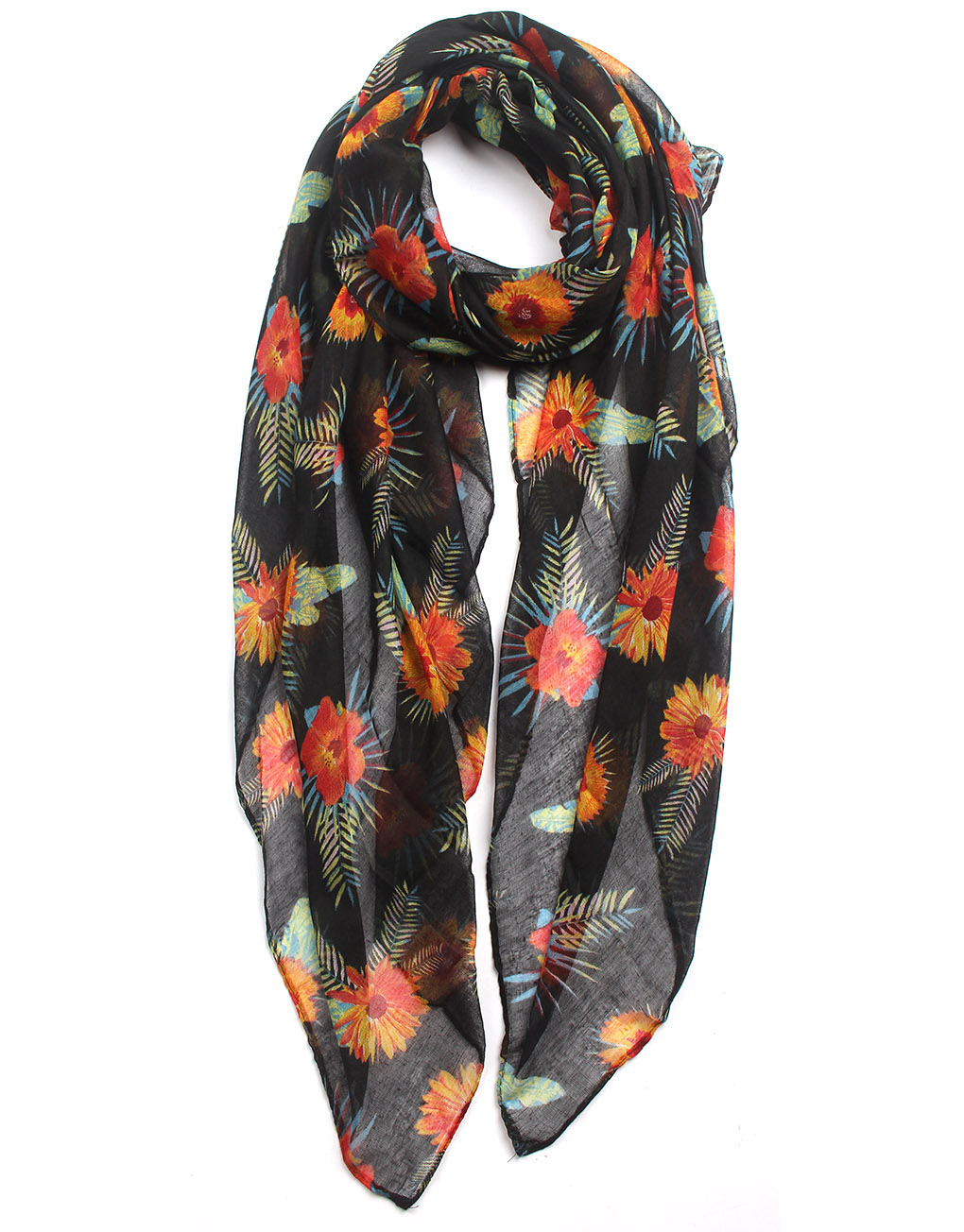 floral print scarf